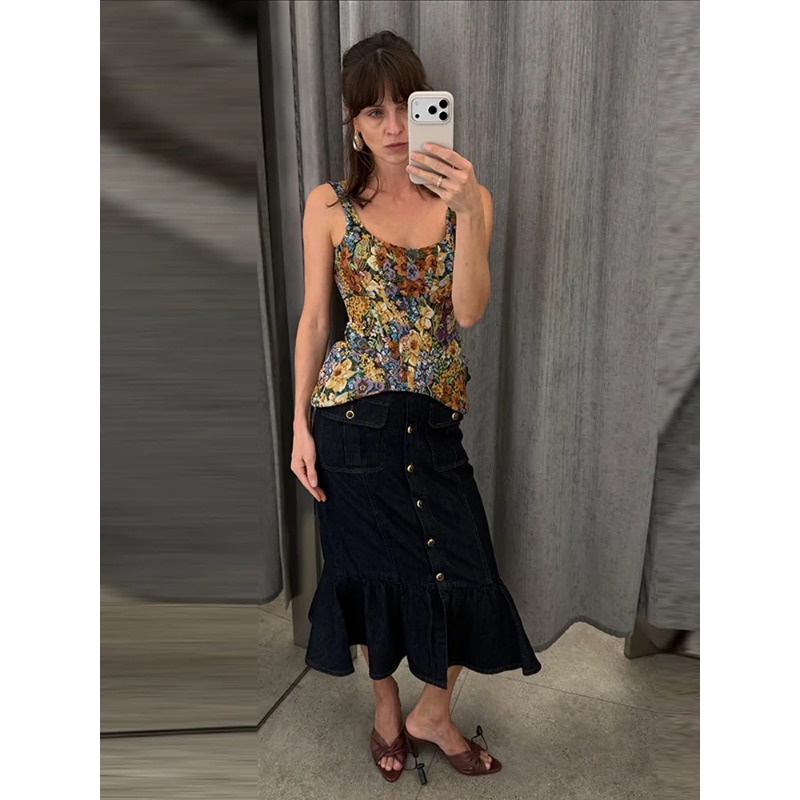 Çiçek Desenli Beli Büzgülü Kad - Corset Waist Cinch incelemesi ve fiyatı