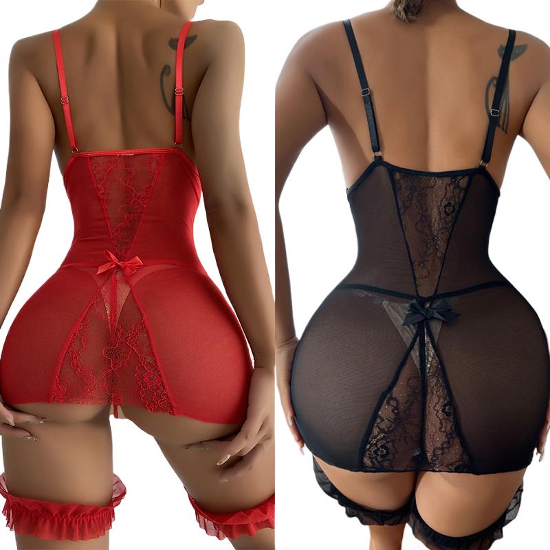Şeffaf V Yaka Askı Gece Elbise - Babydoll Chemise Night incelemesi ve fiyatı